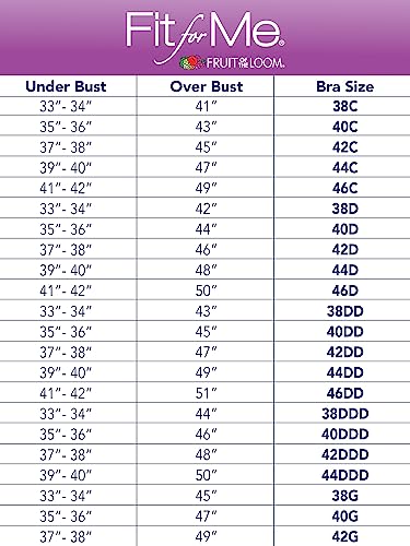 Fruit of the Loom Women's Plus-Size Cotton Unlined Underwire Bra, Black Hue, 46D