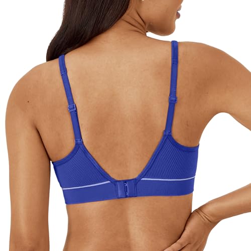 Hanes Women's Seamless Rib Bralette, Bright Violet Indigo