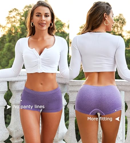 Seamless Boyshorts Boxer Briefs for Women 4 Pack