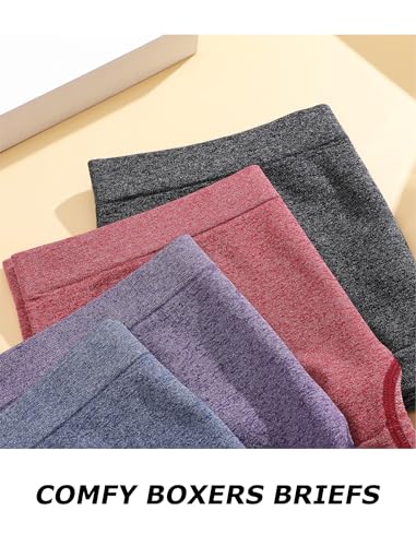 Seamless Boyshorts Boxer Briefs for Women 4 Pack