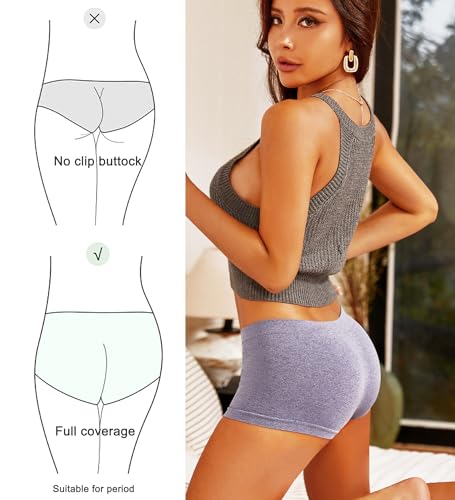 Seamless Boyshorts Boxer Briefs for Women 4 Pack