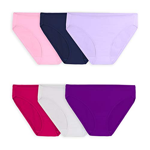 Fruit of the Loom Women's 360 Underwear, High Performance Stretch for Effortless Comfort, Available in Plus Size, Microfiber-Bikini-6 Pack-Colors May Vary, 5