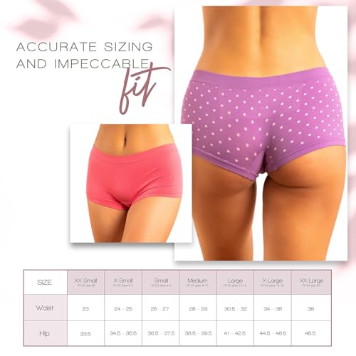 Alyce Ives Intimates 12-Pack Seamless Boyshorts with Print