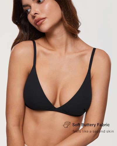 INLYRIC Women's Plunge Triangle Bralette Unlined Bra