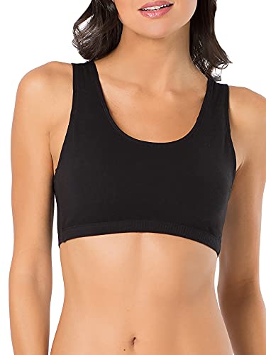 Fruit of the Loom Women's Built Up Tank Style Sports Bra Value Pack, Black/White/White/Heather Grey 4-Pack, 38