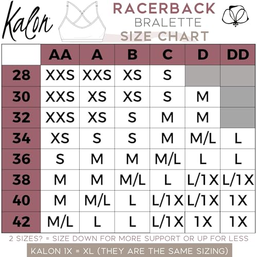 Kalon Women's 4 Pack Racerback Sports Bralette - Small