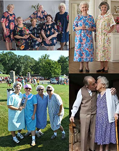 Ekouaer Womens Nightgown Short Sleeve House Dress with Pockets-Floral Print Mumu Dress Navy Feather, X-Large