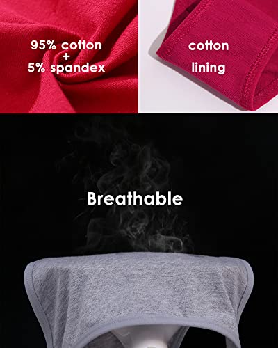 6 Pack String Cotton High Cut Stretch Breathable Low Rise Hipster Cheeky Bikini Panties