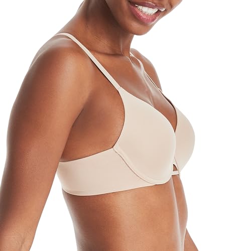 Hanes Women's Underwire T-Shirt, Poke Dreamwire Full-Coverage Bra, X-Temp, Nude