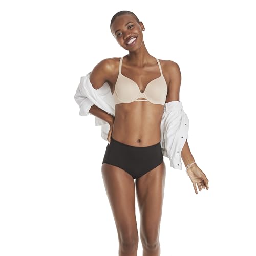 Hanes Women's Underwire T-Shirt, Poke Dreamwire Full-Coverage Bra, X-Temp, Nude