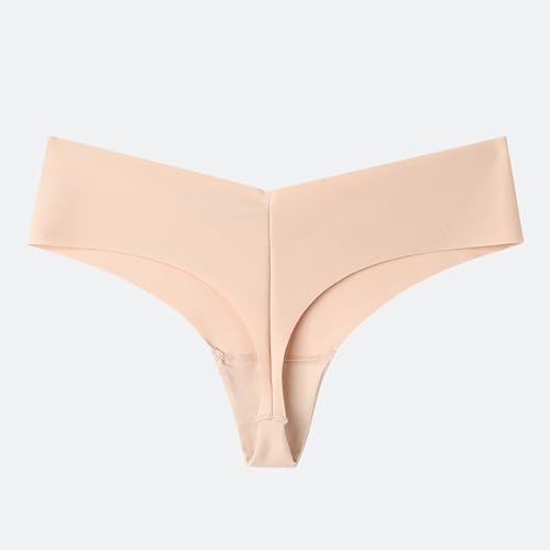 Seamless Invisible Thongs 3-Pack for Women, V-Waist