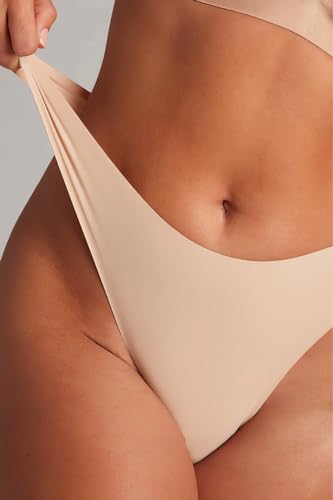 Seamless Invisible Thongs 3-Pack for Women, V-Waist