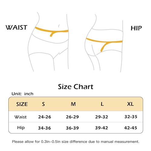 Seamless Invisible Thongs 3-Pack for Women, V-Waist