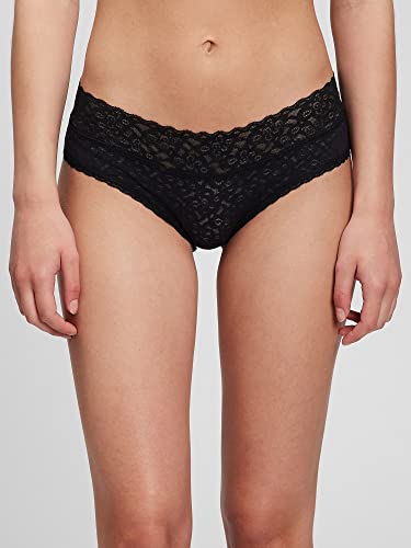 GAP Lace Cheeky Underwear, True Black, Size Large