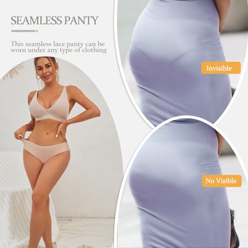 6 Pack Lace V-Waist Bikini Panties for Women