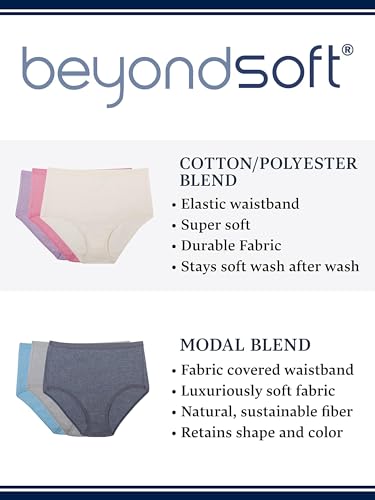 Fruit Of The Loom Womens Beyondsoft Underwear, Super Soft Designed With Comfort In Mind, Available Plus Size, Bikini - Cotton Blend - 12 Pack - Colors May Vary, 9 US