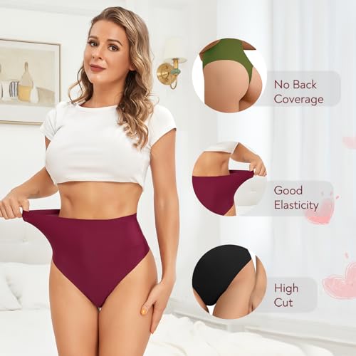 FallSweet Ultra High Waisted Thong Underwear Pack