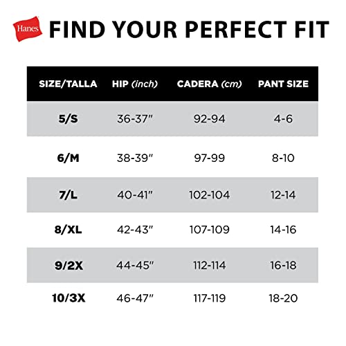 Hanes womens Comfort Flex Fit Seamless Underwear, 6-pack Bikini Style Underwear, Assorted, XX-Large US