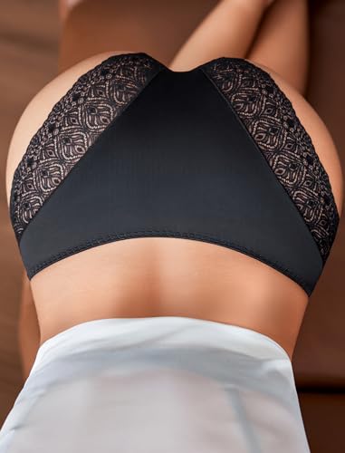 Avidlove Lace Bikini Cheeky Panties - Sexy Black