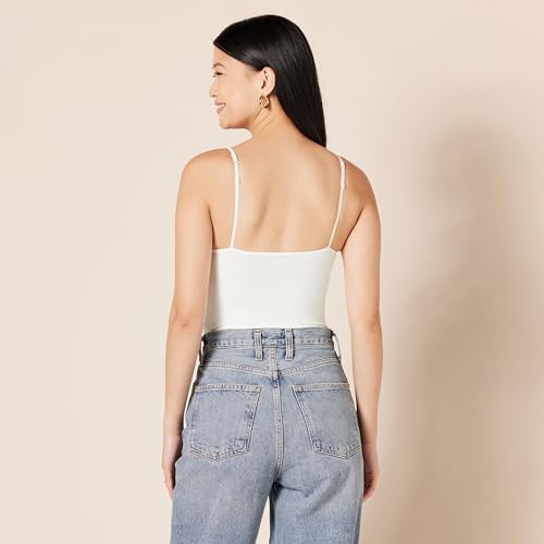 Amazon Essentials Women's Slim-Fit Cami Bodysuit, Pack of 2, Black/White, XX-Large