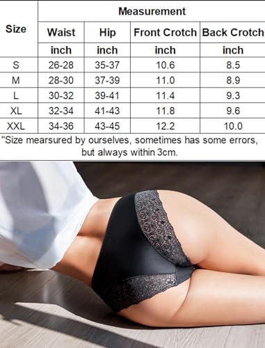 Avidlove Lace Bikini Cheeky Panties - Sexy Black