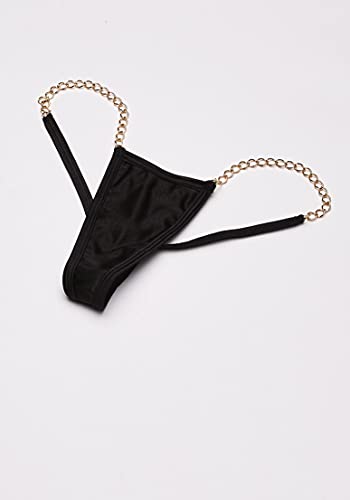 Black BodyZone T with Chain Straps for Women