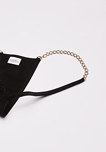 Black BodyZone T with Chain Straps for Women