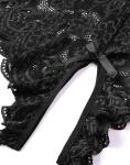 Black Lace V-Neck Teddy Bodysuit Nightie (X-Large)