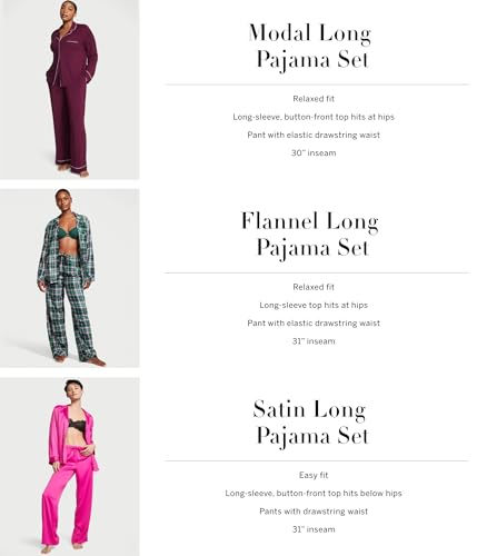 Victoria's Secret Black Modal Long Pajama Set Women