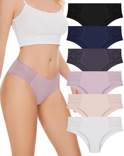 Sunm Boutique Sexy Lace Bikini Panties 6 Pack