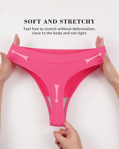 Sunm Boutique Women's Seamless High Waisted Thong Panties