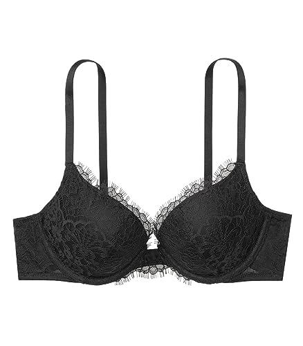 Black Lace Push Up Plunge Bra Victoria's Secret