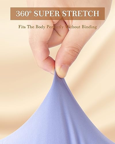 Sunm Boutique Seamless Underwear for Women Cheeky Panties No Show Underwear Invisible Breathable Stretch Bikini Panties 6 Pack