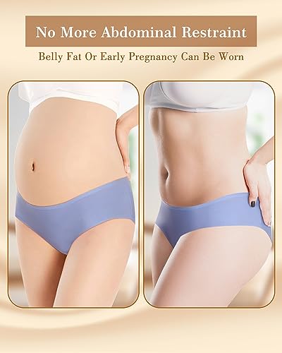 Sunm Boutique Seamless Underwear for Women Cheeky Panties No Show Underwear Invisible Breathable Stretch Bikini Panties 6 Pack