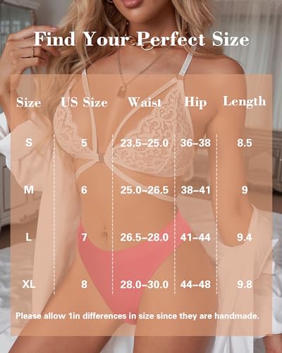 Sunm Boutique Women's Seamless High Waisted Thong Panties