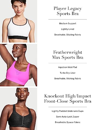 Victoria's Secret Black Racerback Sports Bra, Women's Medium