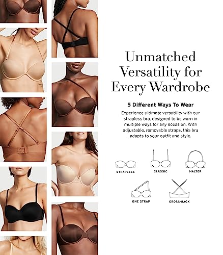 Victoria's Secret Strapless Push Up Bra, Beige 34B