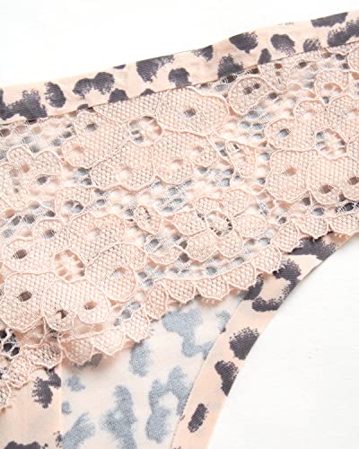 Jessica Simpson Microfiber Lace Thong Panties 6-Pack