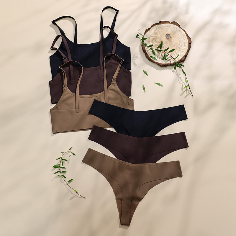 Seamless Bralette with Thong: Sexy Lingerie Set