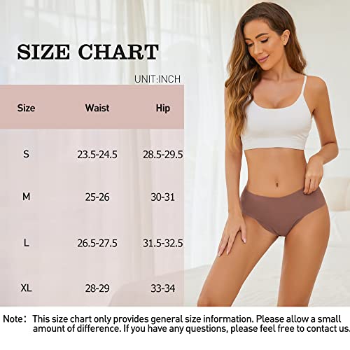 Jaywan Women High Waisted Seamless Thong 6 Pack