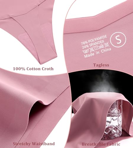 Seamless High Waisted Thongs 6 Pack Sexy Panties