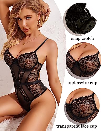 Avidlove V-Neck Teddy Bodysuit Lingerie