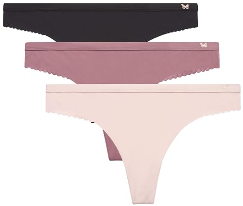 Jessica Simpson Microfiber Thong Panties 3-Pack