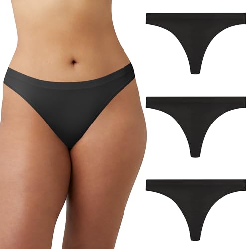 Maidenform Black Lace Panties, Invisible Thong 3-Pack