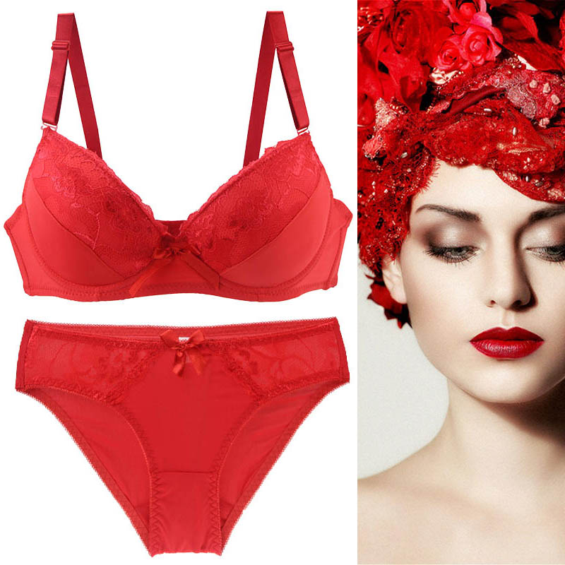 2021 Lace Push Up Bra Set & Thong lingerie