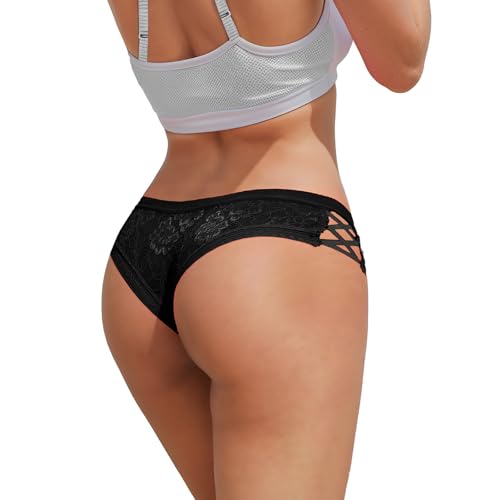 Svmer Women Lace Cheeky Bikini Panties 4 Pack