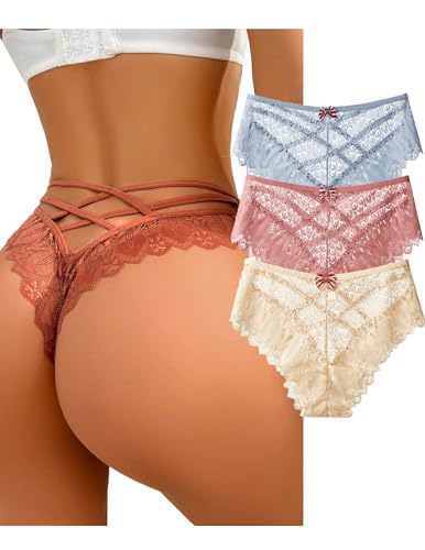 ZZSHLMY Lace Thongs 3-Pack