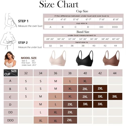 Vertvie Seamless Wireless Push Up Bralette Coffee