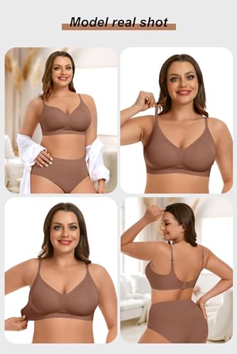 Vertvie Seamless Wireless Push Up Bralette Coffee