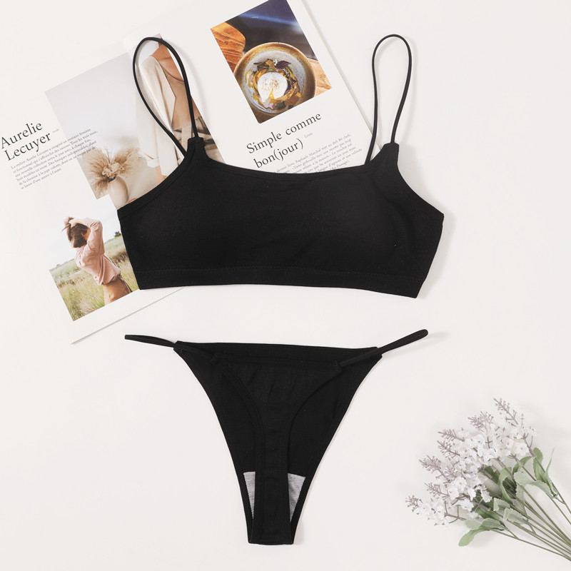 Seamless Wireless Bras Set with Sexy Thongs